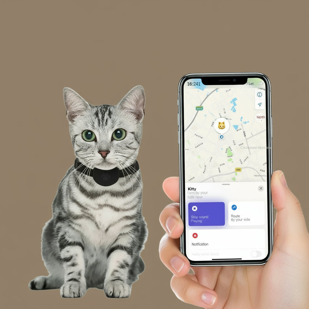 Collier GPS chat - Follow Minou