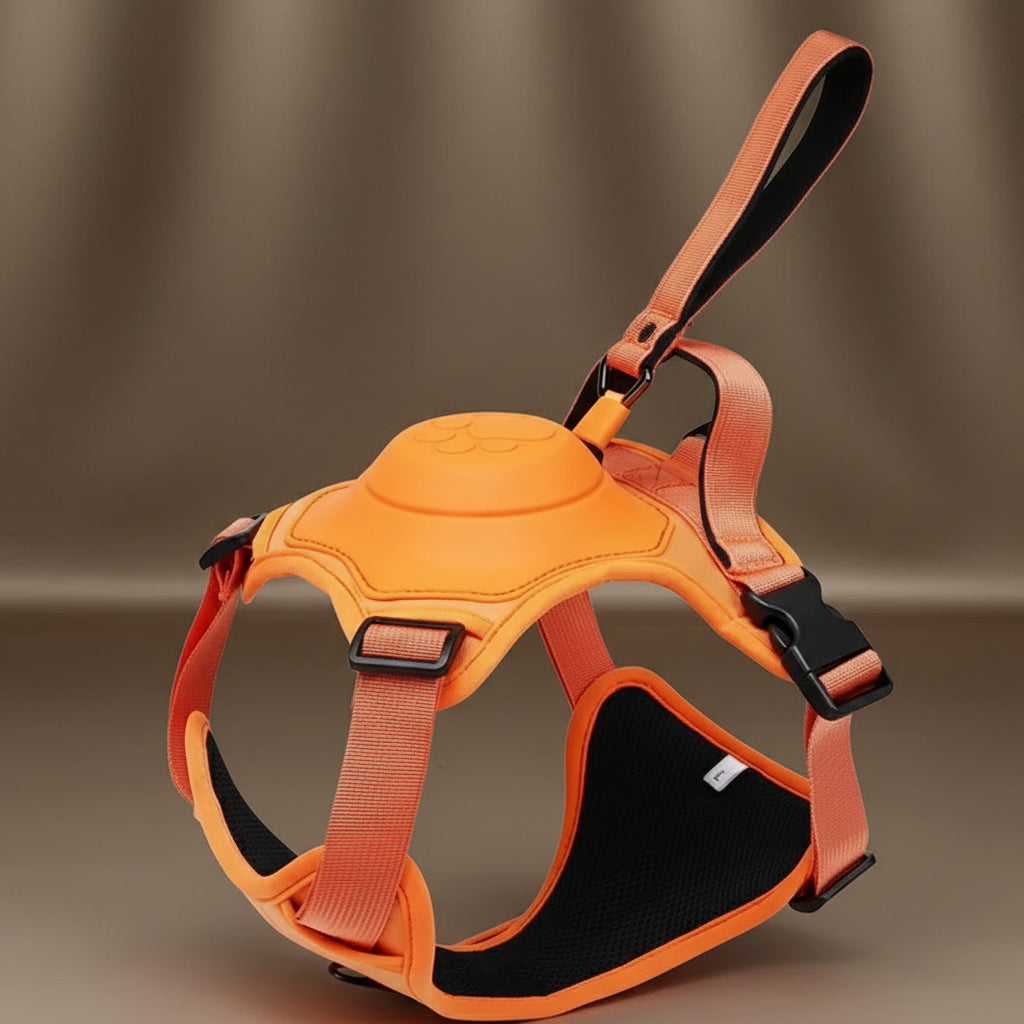 Harnais pour chien avec laisse rétractable